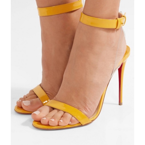 Shiny Nappa PVC Jonatina 100 Sandals 39.5 - Picture 3 of 6